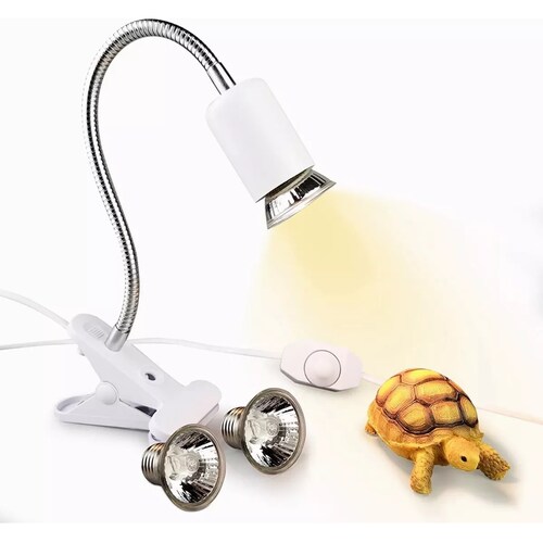 Lámparas De Calor Para Tortuga Reptiles Uva+uvb 2 Bombillas Blanco