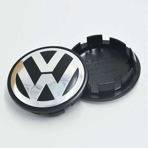 4 Tapas Centro De Rin Vw Jetta A6 A7, Bora, Tiguan 65mm Plata