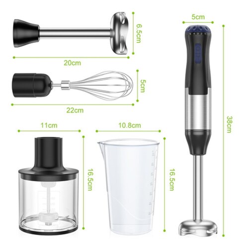 Batidoras De Mano Electrico Multifuncional 4 En 1 Inmersión Negra