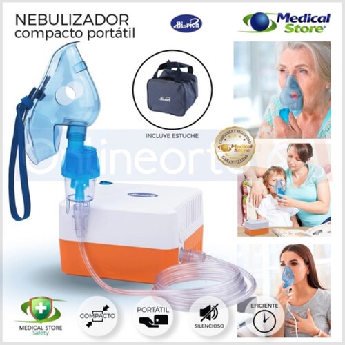 Nebulizador Super Silencioso Adulto Y Infantil Marca Bi-rich Blanco/Naranja 