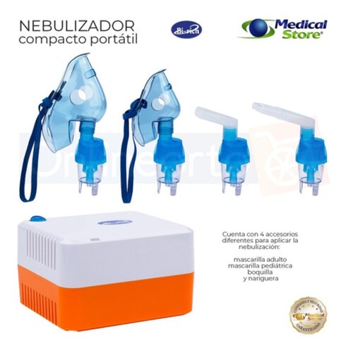 Nebulizador Super Silencioso Adulto Y Infantil Marca Bi-rich Blanco/Naranja 