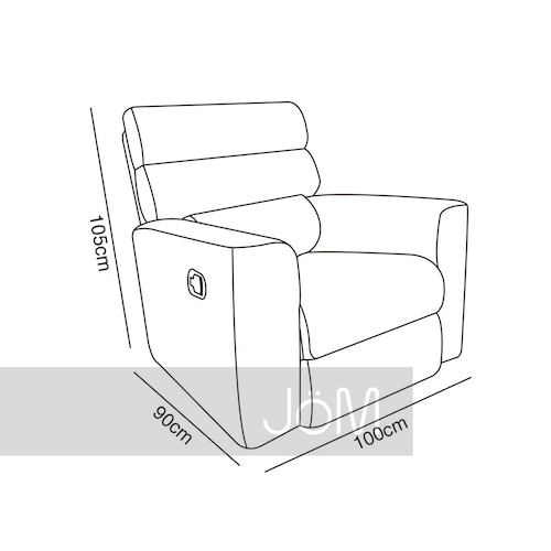 Sillón Reclinable CASS, mecanismo manual by JÖM