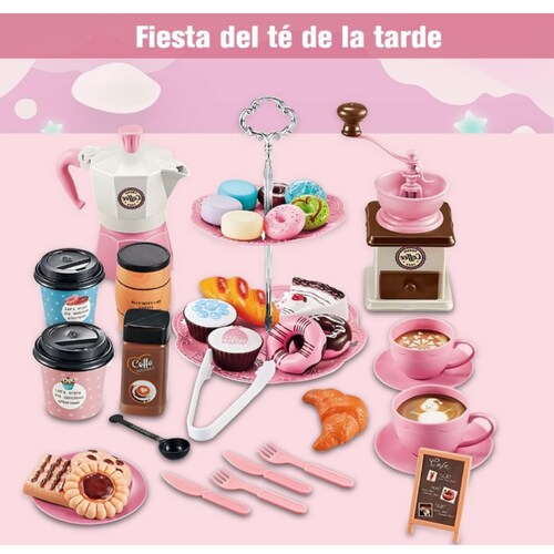 Kit juguete infantil didáctico juego de te cocina para niñas 