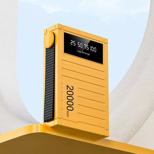 Power Bank Pila Baterias Para Celular Portatil 20000mah Amarillo