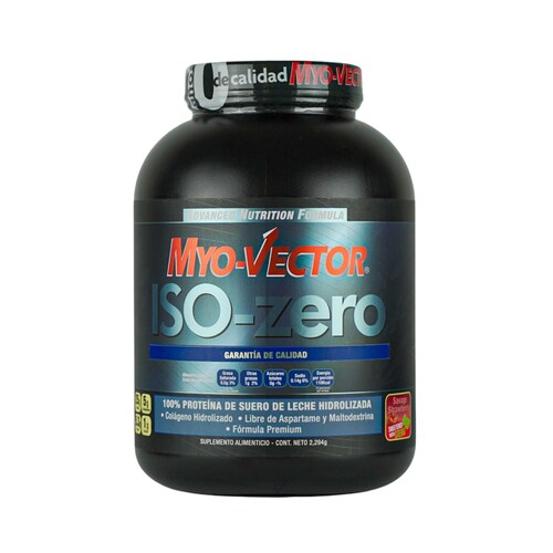 Myo Vector, Iso-Zero, Fresa, 100% proteína asilada de suero de leche, Sin carbohidratos, Colágeno hidrolizado, Libre de Aspartame y Maltodextrina, 74 Servicios.