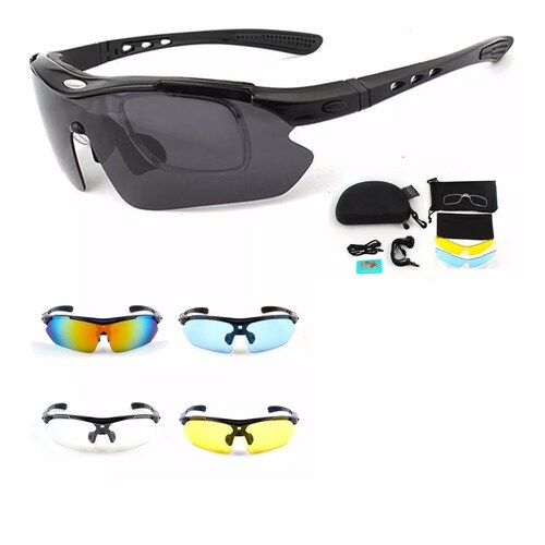 Gafas Tácticas Militares Motocicleta Polarizadas 5 Lentes