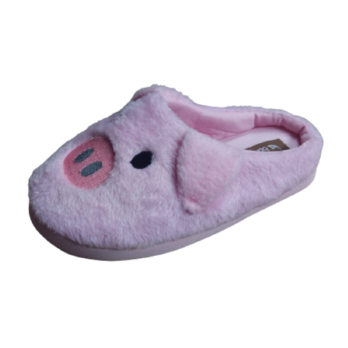 Pantufla para dama de puerquito bordada BUMY.
