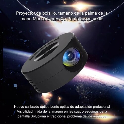 Mini Proyector Portátil Hd 1500 Lúmenes Usb Teléfono