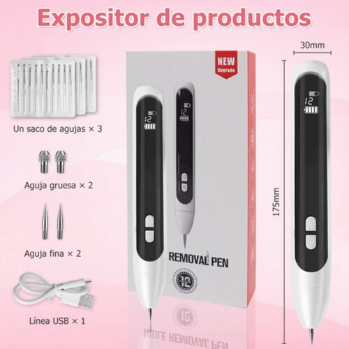 Pluma Cauterizador Quita Verrugas 9 En 1 Manchas Laser blanco/negro