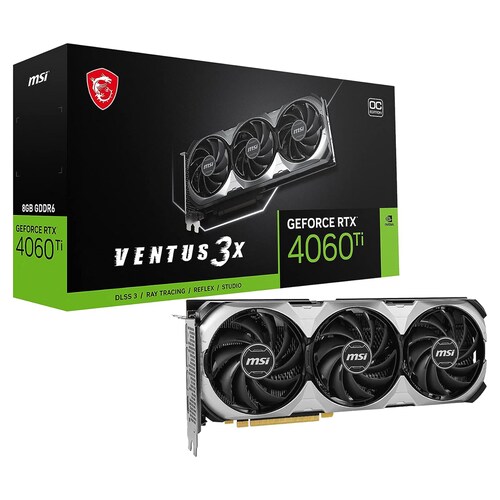 Tarjeta de Video MSI GeForce RTX 4060 Ti VENTUS 3X OC 8GB GDDR6 