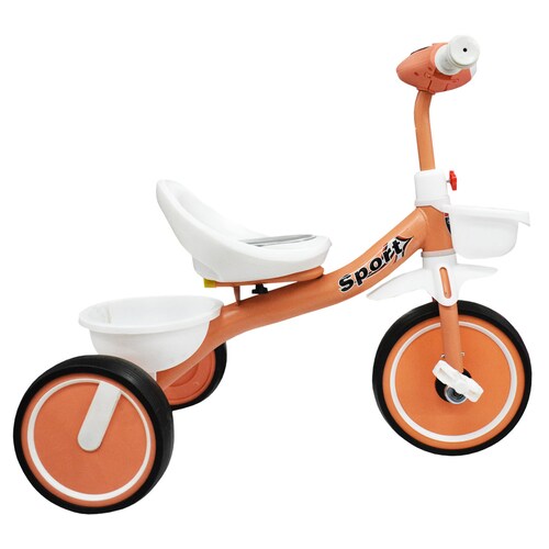 Triciclo para Niños Luz y Sonido con Canastilla 908A Rosa Coral