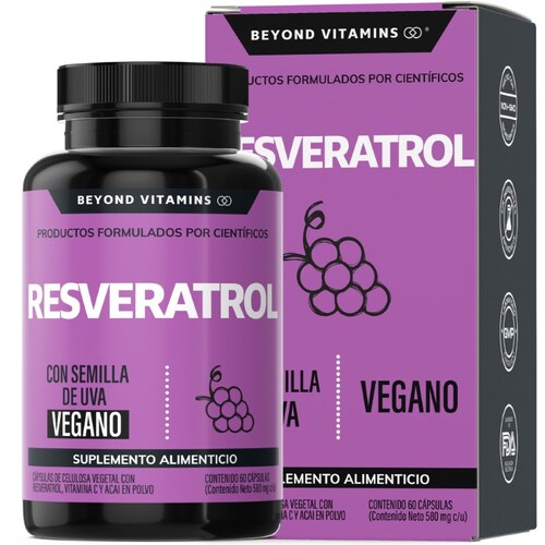 Suplemento Alimenticio Beyond Vitamins Resveratrol 60 cápsulas