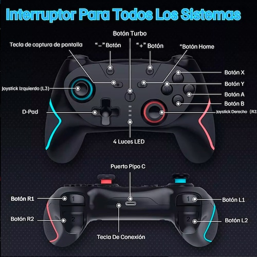 Control Inalámbrico Gamepad Y Joystick Para Nintendo Switch