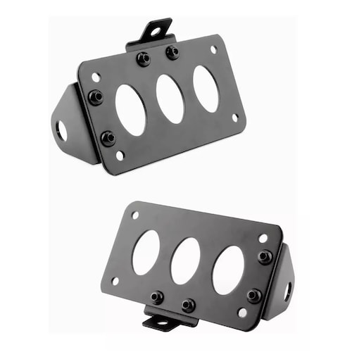 Porta Placa Lateral Moto Plano Harley Choper Porta placa