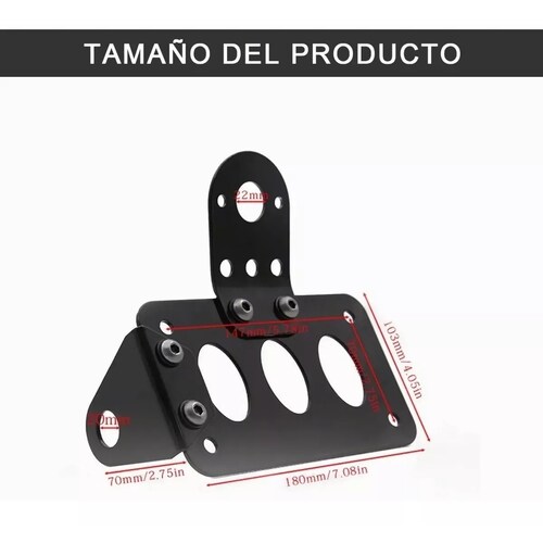 Porta Placa Lateral Moto Plano Harley Choper Porta placa
