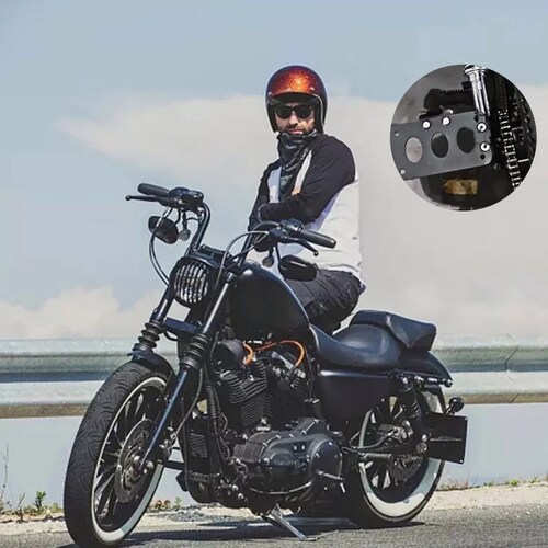Porta Placa Lateral Moto Plano Harley Choper Porta placa