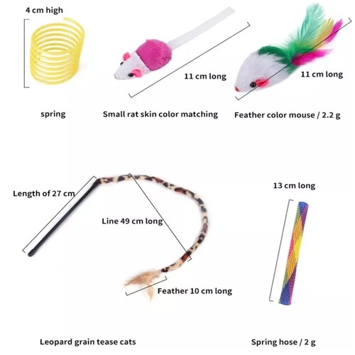 Juguetes Para Gato 22 Pcs Pluma Varita Bola Túnel Ratone