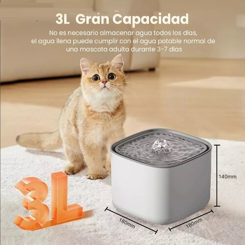 Fuente Para Gato Bebedero Para Perro Gatos Mascotas Filtro3l Blanco