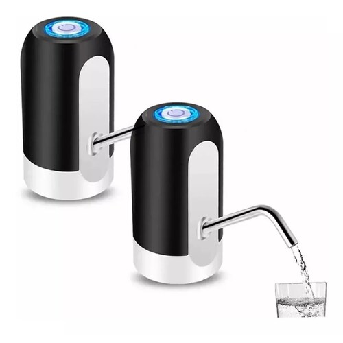 Set Dispensador De Agua Eléctrico Recargable De Garrafón 2 Pzas