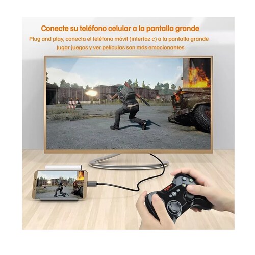 Cable Adaptador Usb Tipo C A Hdmi 4k Gris De 2m