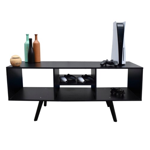 Centro De Entretenimiento Barcelona Mueble Para TV Moderno Negro.