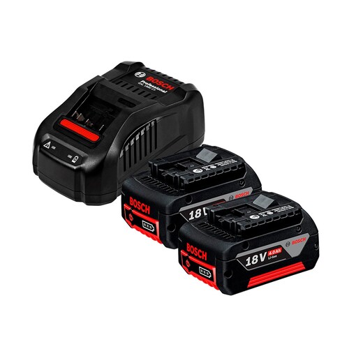 Juego 2 Baterias 18V Li-Ion 3.0 Ah Cargador Bosch 1600A015Td