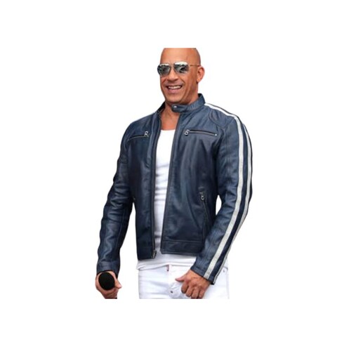 Chamarra de cuero Autentico casual Dominic Toretto para Caballero incluye regalo un llavero de piel 
