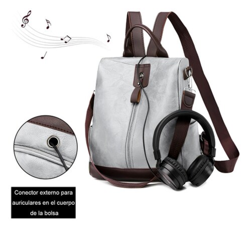 Bolso Antirrobo De Hombro De Moda Informal Blanco
