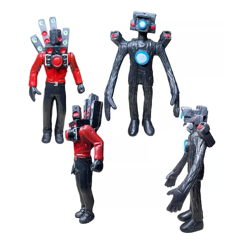 Skibidi Toilet Tv Man Speakerman 4 Figuras.