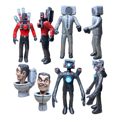 Skibidi Toilet Tv Man Speakerman 4 Figuras.