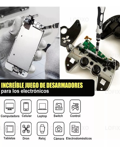 Kit de Herramientas de Reparación electrónica 8 en 1 Para Teléfonos Mó