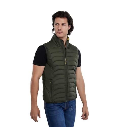 Chaleco verde oscuro para hombre, repelente al agua, mod. 1091254