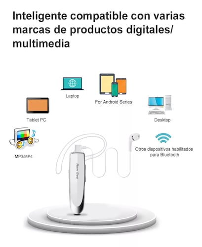Audífonos Monoaurales Bluetooth New Bee De Manos Libres