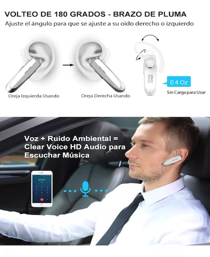  Auriculares Bluetooth con cancelación de ruido con micrófono  doble, auriculares inalámbricos manos libres sobre la oreja para iOS,  iPhone, Android, Samsung, teléfonos celulares, laptop, PC, : Celulares y  Accesorios