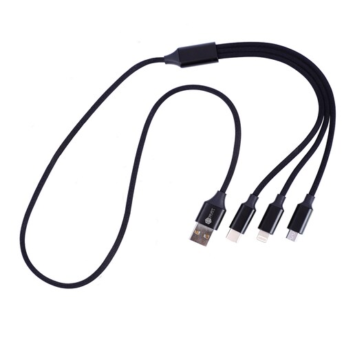 Cable De Datos Y Carga Usb 3 En 1 V8 Tipo C Lightning Select Sound