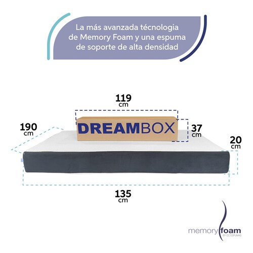 Memory Foam Dreambox Colchón En Caja, Matrimonial