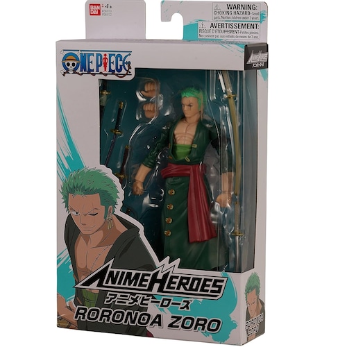 ZORO ONE PIECE BANDAI Anime Heroes Figura de acción Articulada