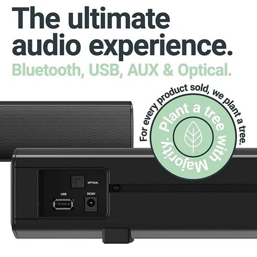 Barra de sonido con subwoofer incorporado Majority Bowfell  .