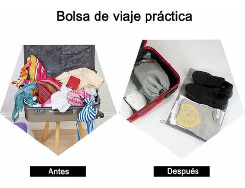 12 Pcs Bolsas De Viaje Portátil Para Zapatos, Organizadoras Gris 