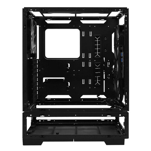 Gabinete Gamer IN WIN MODFREE BASE E-ATX Full Torre 3 Fan Cristal Templado USB-C Negro IW-CS-MFBASE-BLK 