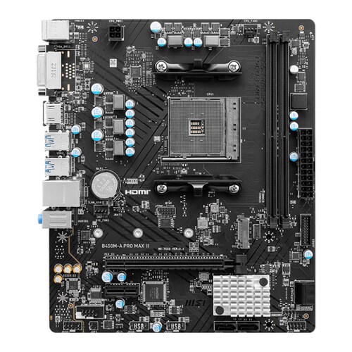 Tarjeta Madre MSI B450M-A PRO MAX II AMD AM4 2x DDR4 M.2 PCIe 3.0 Micro ATX 