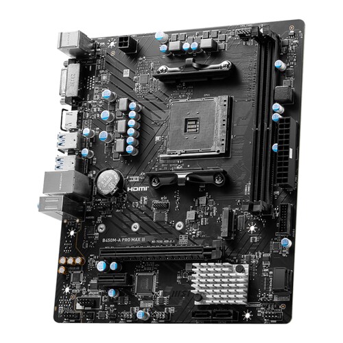 Tarjeta Madre MSI B450M-A PRO MAX II AMD AM4 2x DDR4 M.2 PCIe 3.0 Micro ATX 