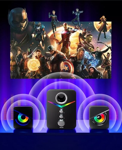 Tone Joy Bocinas Con Subwoofer Con Luces Rgb Led Para Pc/tv.
