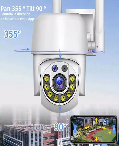 Cámara de seguridad DHEOT DH6 Wireless con resolución de 1080p visión nocturna incluida blanca