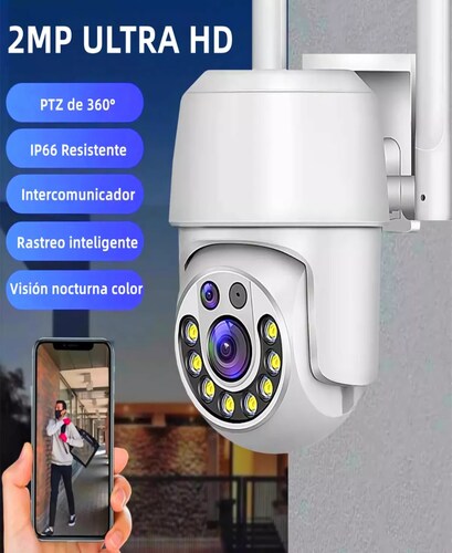 Cámara de seguridad DHEOT DH6 Wireless con resolución de 1080p visión nocturna incluida blanca