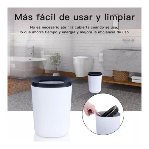 Juego De Accesorios De Baño Y Tocador Plástico Mate 6 Piezas Blanco