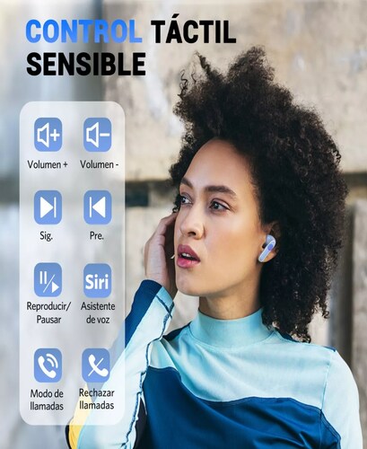 Audífonos in-ear inalámbricos Fitpolo True Wireless Earbuds FlyPods azul