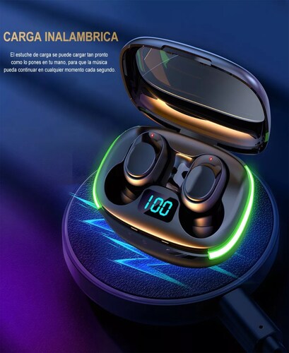 Audífonos Inalámbricos Bluetooth Función Carga Inalámbrica BT3-0066 Negro