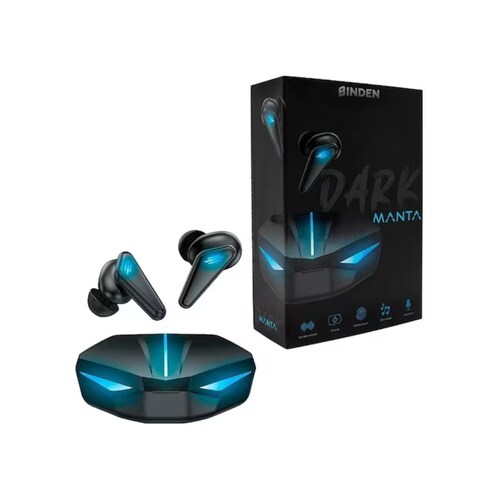 Audífonos in-ear gamer inalámbricos Binden Dark Manta negro