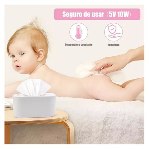  Calentador de toallitas para bebé, dispensador portátil de  toallitas húmedas de temperatura constante, mantiene las toallitas húmedas  y calientes para bebés (blanco) : Bebés